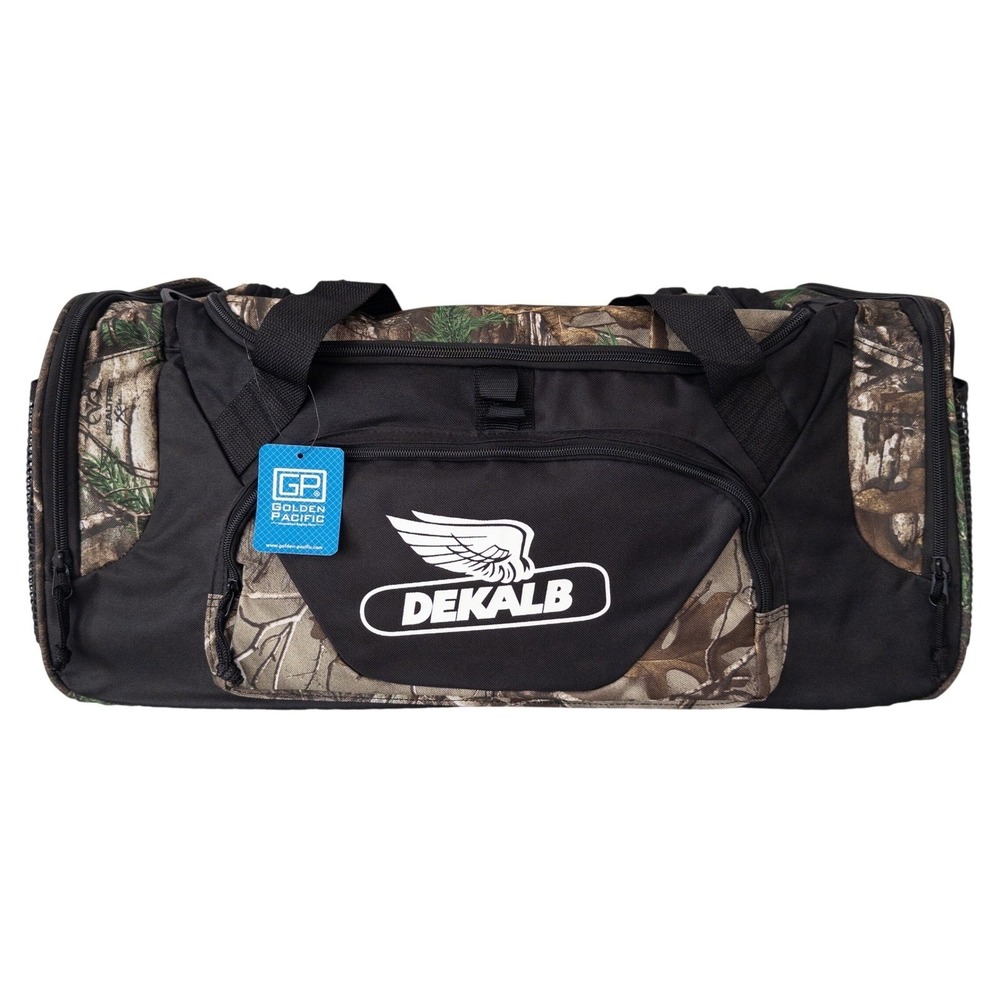 Golden Pacific Dekalb Duffel Bag Black Camo Hunting Tactical Farming Travel NWT
